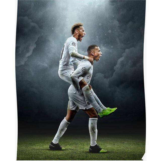 Posters Neymar Art 16x20 inch or 20x20 inch Wall Art Soccer Print