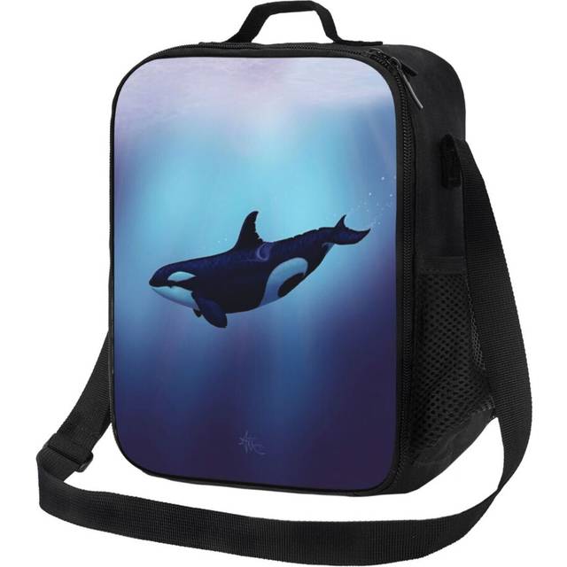 Kids Lunch Bag Lost In Fantasy By Amber Marine ~ Orca Killer Whale Art, 2015 Insulated Tote Box for Girls Boys Back to School