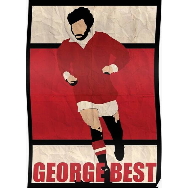 Posters George Best 16x20 inch or 20x20 inch Wall Art Soccer Print