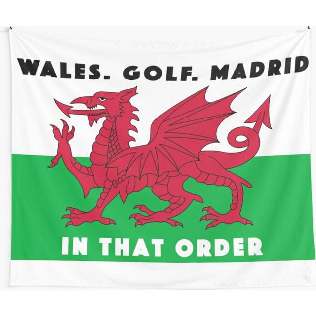 Tapestry 60x50inch WALES GOLF MADRID Wall Hanging Art DÃ©cor Living Room