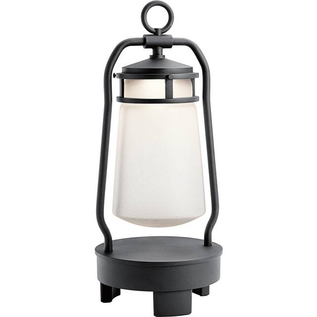 Outdoor IP44 Integrated LED Bluetooth Lantern Textured Black LED 3W d01748