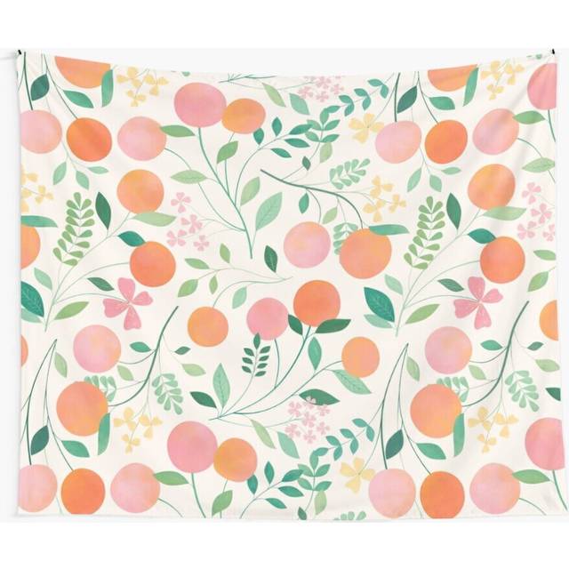 Tapestry 60x50inch Vanilla Peaches Wall Hanging Art DÃ©cor Living Room