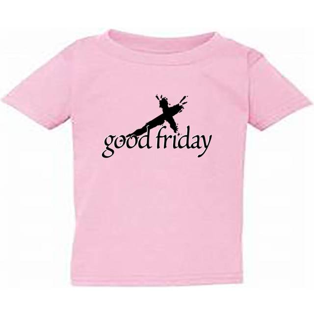 (Pink, 2XL / 6T / 5-6 YO) Easter Good Friday Unique Jesus Christian God Cross Boys Girls T Shirt Tee Top