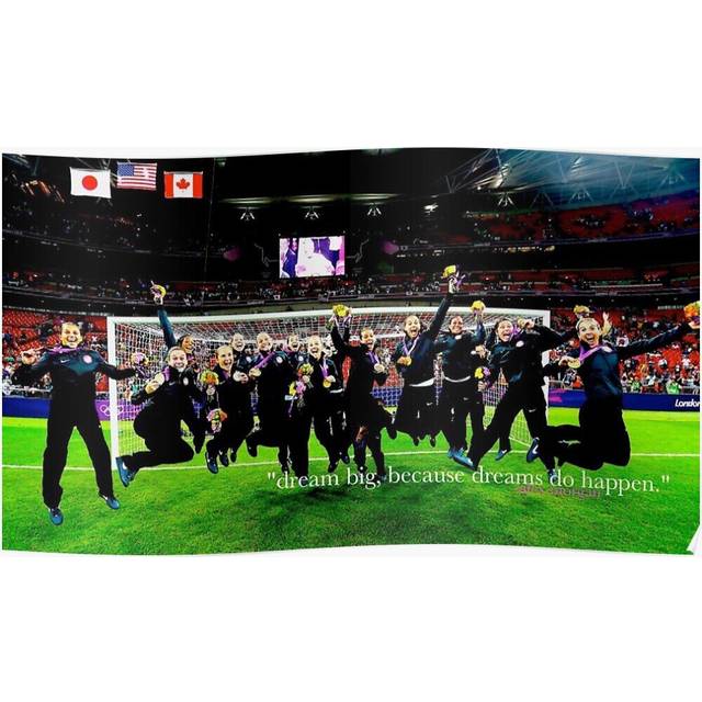 Posters dream big 16x20 inch or 20x20 inch Wall Art Soccer Print
