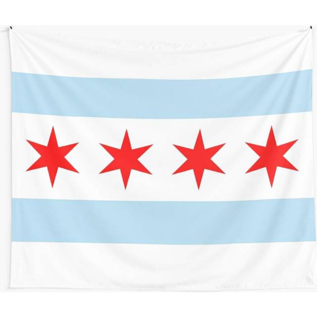 Tapestry 60x50inch Chicago Flag Wall Hanging Art DÃ©cor Living Room