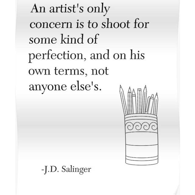 Posters An Artist's Only Concern -- J.D. Salinger Quote 16x20 inch or 20x20 inch Wall Art Soccer Print