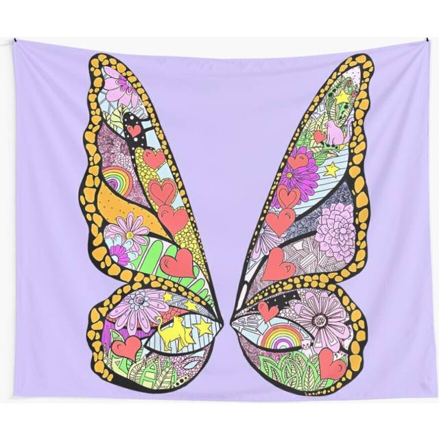 Tapestry 60x50inch Backside/ Inverted LIGHT PURPLE - SMALL Butterfly Wings Mural Nashville TAYLOR SWIFT Wall Hanging Art DÃ©cor Living Room