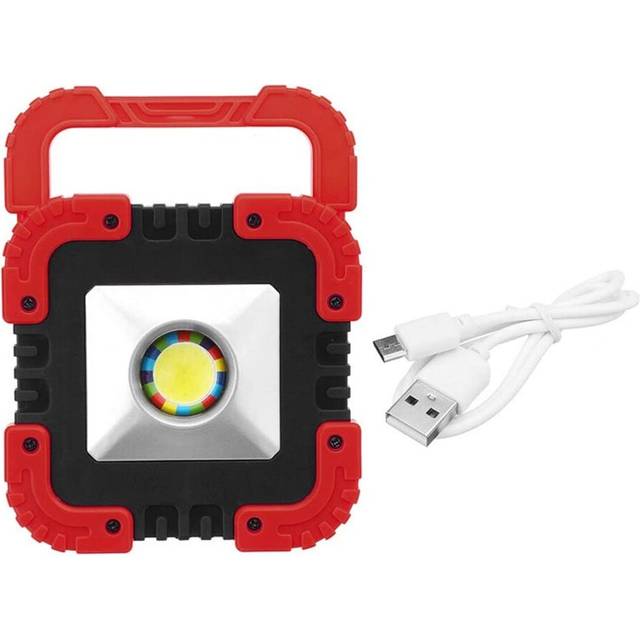 (Red) Portable COB Flood Lights Builtin Rechargeable Battery Power Bank,Ultra Brightness LED Light for Outdoor Camping,Hiking,Car Repairing