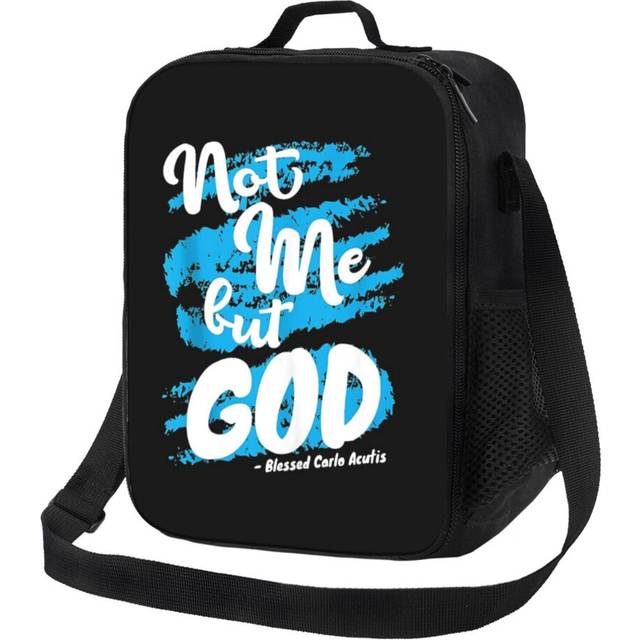 Kids Lunch Bag Blessed Carlo Acutis Prayer Not Me Catholic Quotes Spiritual Insulated Tote Box for Girls Boys Back to School