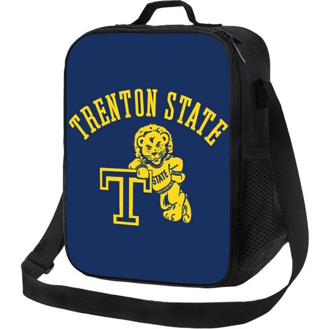 Kids Lunch Bag Vintage Trenton State College Roscoe Lion Yellow Insulated Tote Box for Girls Boys Back to School