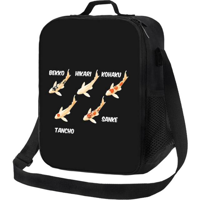 Kids Lunch Bag Koi Fish Owner Fish Breed Japan Carp Insulated Tote Box for Girls Boys Back to School