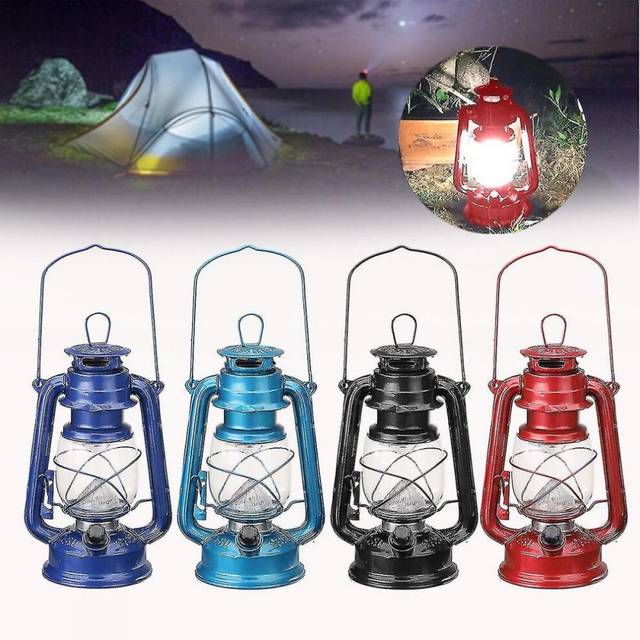 Vintage Style Portable 15 Led Lantern Battery Operated Indoor Outdoor Garden Fishing Camping Hikingtent Light