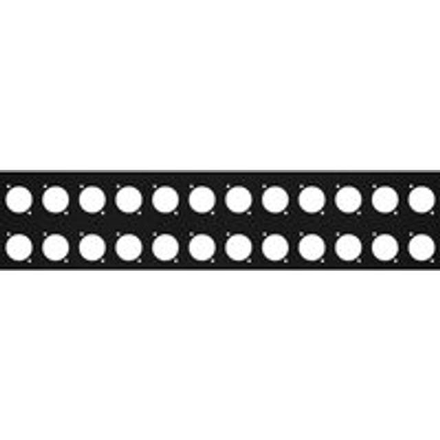 Elite Core RP2U-24D Rack Panel with 24 D-Series Punch-Outs  2U