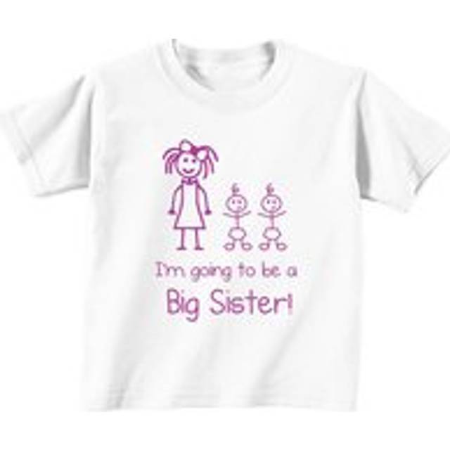 I'm Going To Be A Big Sister Twins White Tshirt - 0-6 m
