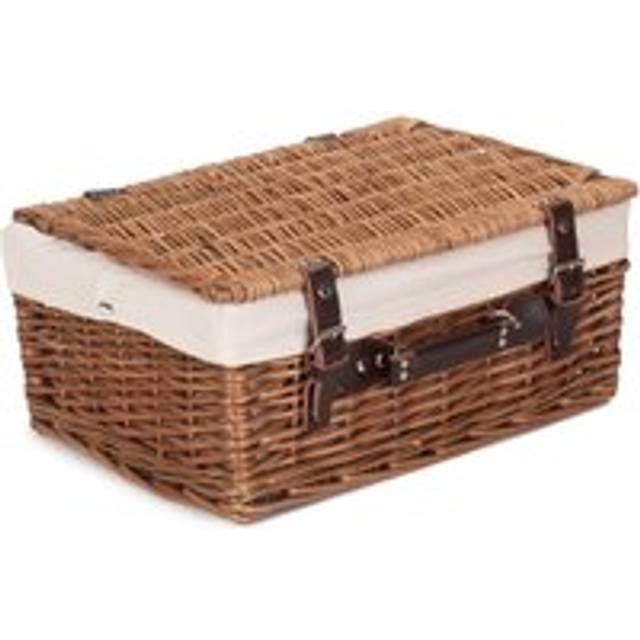 Double Steamed 40cm Picnic Basket - White Lining