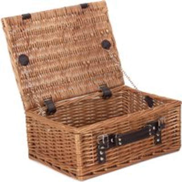 Wicker Double Steamed 36cm Picnic Basket - Brown - One Size