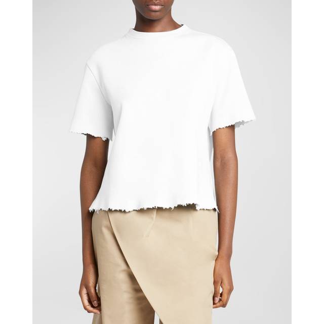 Loewe Chewed Edges T-Shirt, Size Medium - White (Size Medium)
