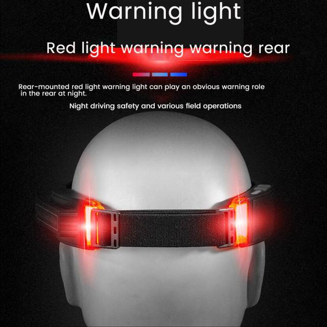 Sensor Head Light lamp COB Head Light lamp Flashlight USB Rechargeable Fishing Head Torch Lighting Headlight B