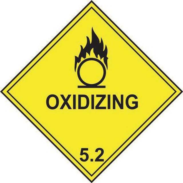 Slingsby COSHH Oxidizing 5.1 Labels - 100 X 100mm Roll of 250