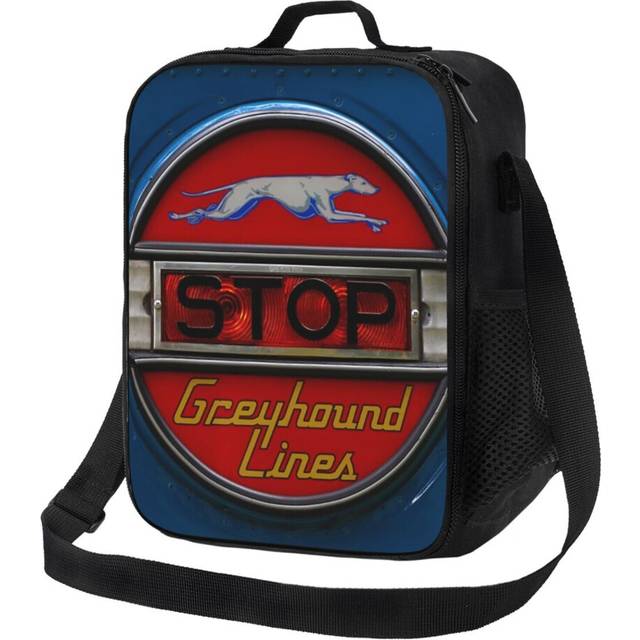 Kids Lunch Bag GMC PD 3751 Greyhound Bus Stop Sign (1947) Insulated Tote Box for Girls Boys Back to School
