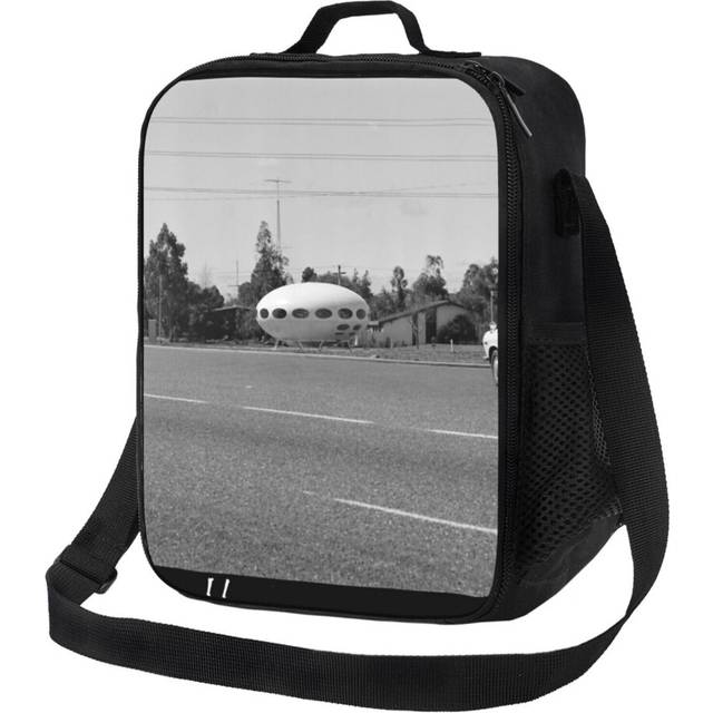 Kids Lunch Bag Photograph Of Futuro House, Willetton In Western Australia 1975 State Library Insulated Tote Box for Girls Boys Back to School