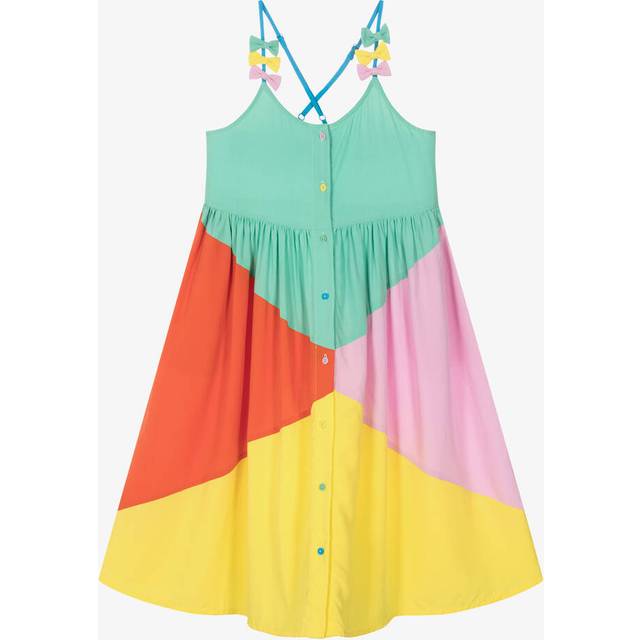 Stella McCartney, Dresses, female, Multicolor, 16 Y, Multicolor Casual Short-Sleeved Dress with Bows