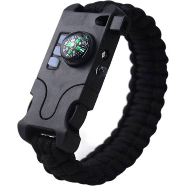 AK17 Multi-functional Nylon Braided Rechargeable LED Remote Infrared Ray Survival Bracelets