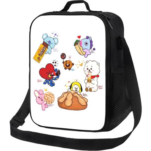 Kids Lunch Bag Bt21, Bts, Kpop, Mexican Insulated Tote Box for Girls Boys Back to School