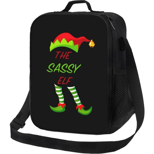 Kids Lunch Bag The Sassy Elf Funny Christmas Gift Insulated Tote Box for Girls Boys Back to School