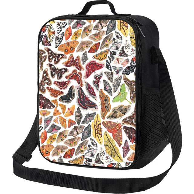 Kids Lunch Bag Saturniid Moths Of North America Pattern Insulated Tote Box for Girls Boys Back to School