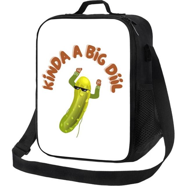 Kids Lunch Bag Kinda A Big Dill Funny Pickleball Big Deal Pickleball Funny Funny Pickleball Sayings Insulated Tote Box for Girls Boys Back to School