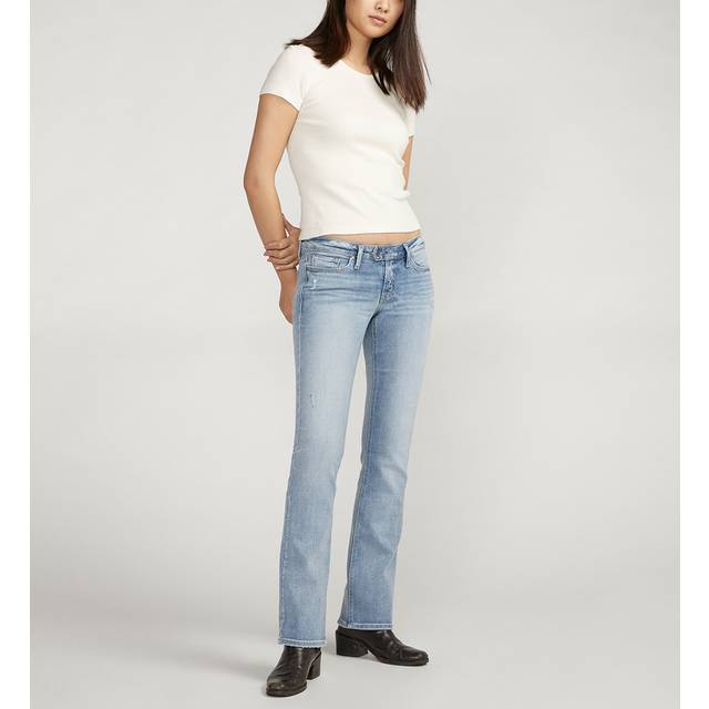 Silver Jeans Co. Women's Tuesday Low Rise Slim Bootcut Jeans  Indigo  33W x 31L