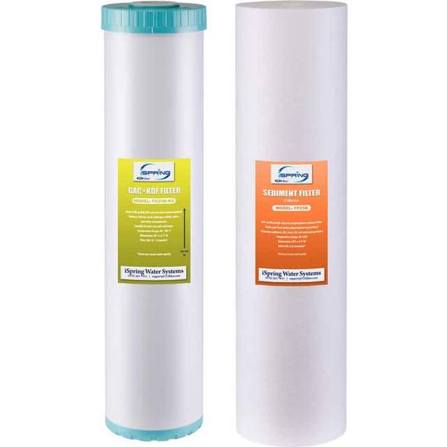 iSpring F2WGB22BKS 45    x 20    2Stage Whole House Water Filter Replacement Pack  Reduces Sediments  Heavy Metals  Chlorine