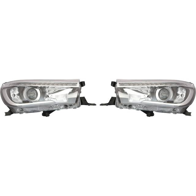 Toyota Hi-Lux Pickup 6/2016-> Headlights Headlamps LED DRL 1 Pair O/S & N/S