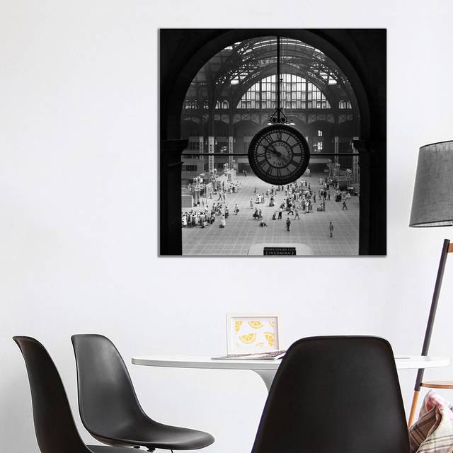 1950s Pennsylvania Station Clock New York City Building Demolished by Vintage Images - Wrapped Canvas Photograph (93.98cm H x 93.98cm W x 3.81cm D)
