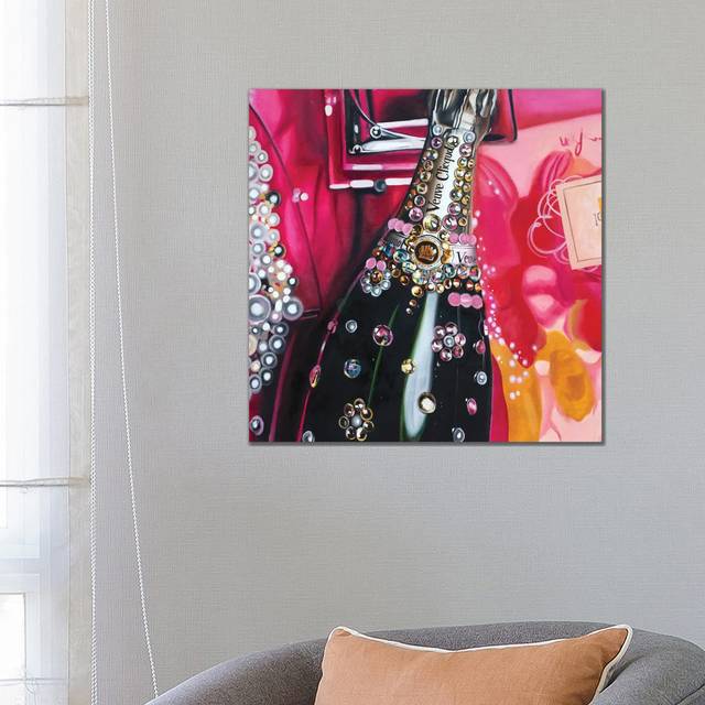 Rosé Veuve by Julia Ryan - Wrapped Canvas Graphic Art (66.04 cm H x 66.04 cm W x 1.91 cm D)