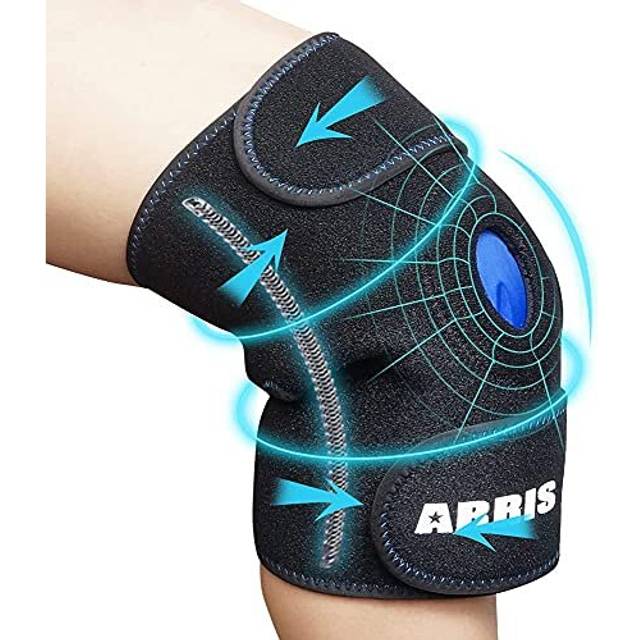 Knee Ice Pack Wrap, Hot & Cold Therapy Knee Support Brace W/Ice Gel Pack Reusable for Knee Injuries, Joint Pain, Bursitis Pain Relief, Meniscus Tear,