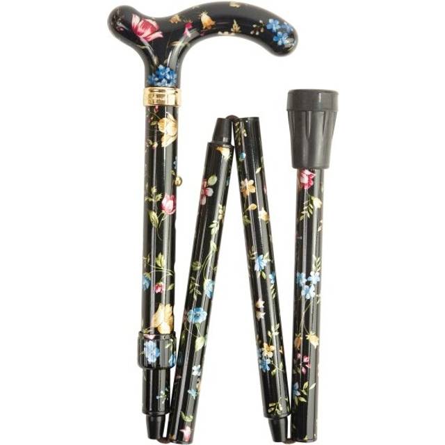 Classic Canes Käpp Hopfällbar Black Floral - Petite