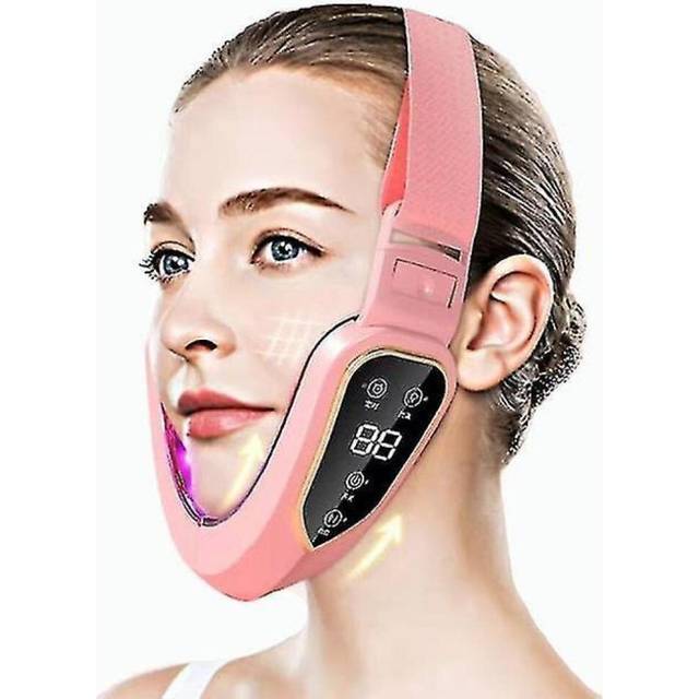 Face Lifting Device Led Photon Therapy Facial Slimming Vibrating Massager Double Chin V Shape Cheek