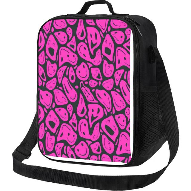Kids Lunch Bag Preppy School Supplies Preppy Aesthetic Preppy Insulated Tote Box for Girls Boys Back to School