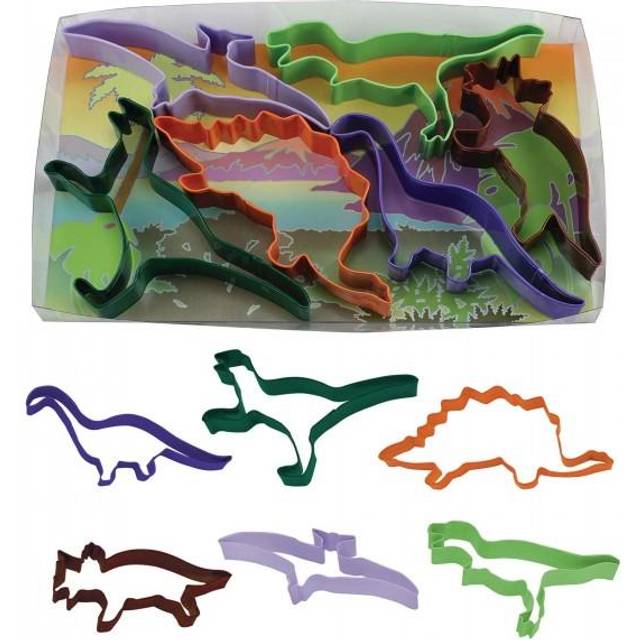Anniversary House Dinosaurs Poly-Resin Coated Cookie Cutter (Pack of 6)