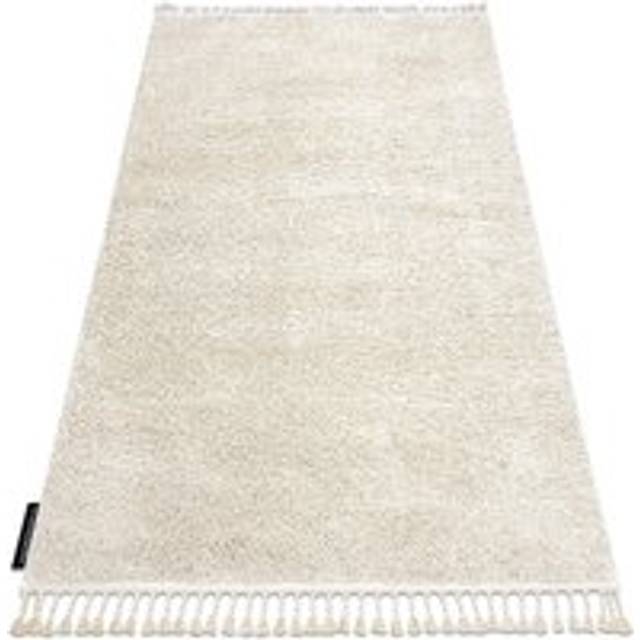Cream Geometric Berber Rug - Cream / 150 x 80cm - Neutral
