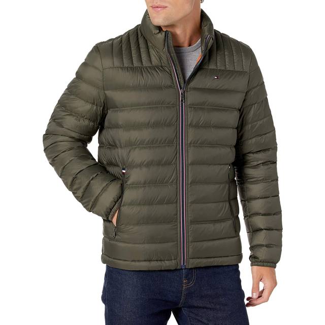 Tommy Hilfiger Men's Real Down Insulated Packable Puffer Jacket  Olive