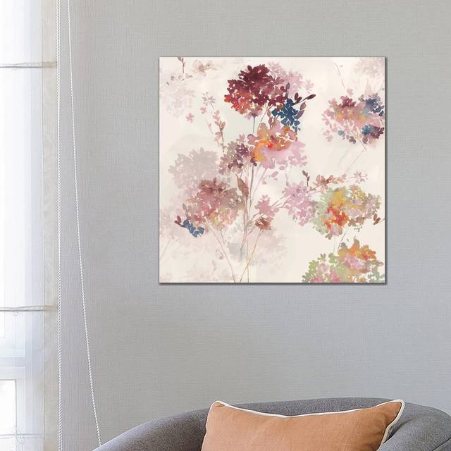 Sweet Hydrangea III by Asia Jensen - Wrapped Canvas Painting (66.04cm H x 66.04cm W x 3.81cm D)