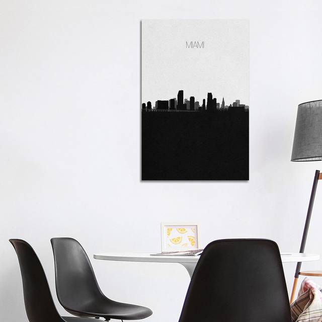 Miami, Florida City Skyline by Ayse Deniz Akerman - Wrapped Canvas Art Prints (101.6 cm H x 66.04 cm W x 1.91 cm D)