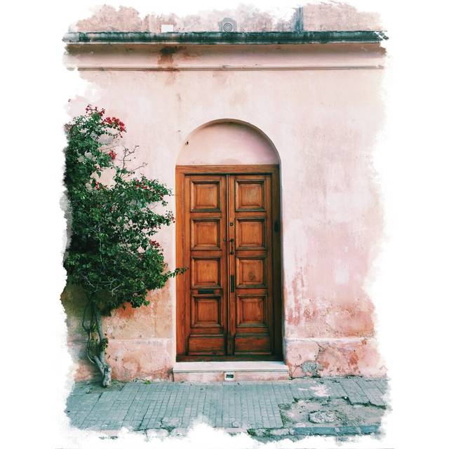 Wooden Door - Wrapped Canvas Painting Print (46cm H x 30cm W x 3.8cm D)