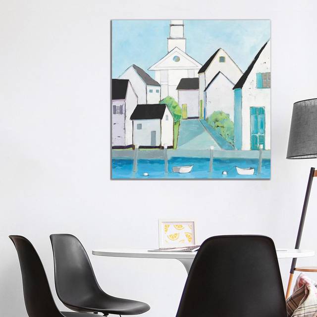 Harbor Town III No Sign Light by Phyllis Adams - Wrapped Canvas Graphic Art (93.98 cm H x 93.98 cm W x 1.91 cm D)