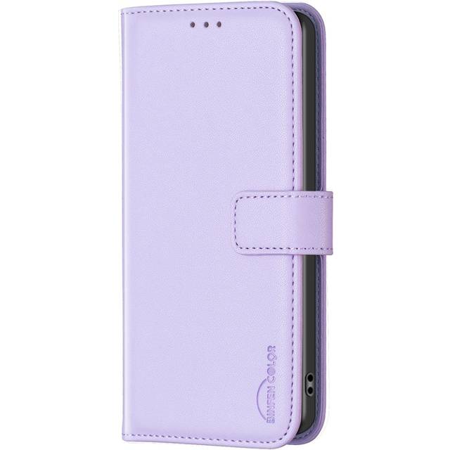 Motorola Moto G24 Konstläder Plånboksfodral med Ståfunktion & Korthållare - Lila