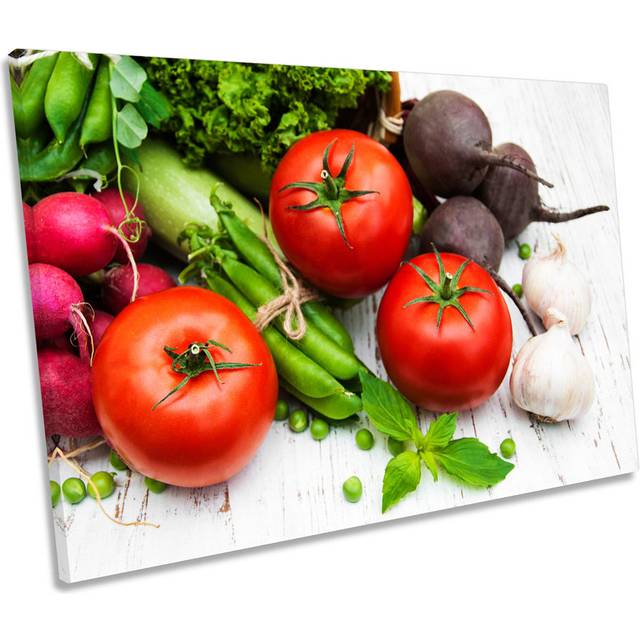 Tomato Vegetables Kitchen Wrapped Canvas Art Print (50.8cm H x 76.2cm W)