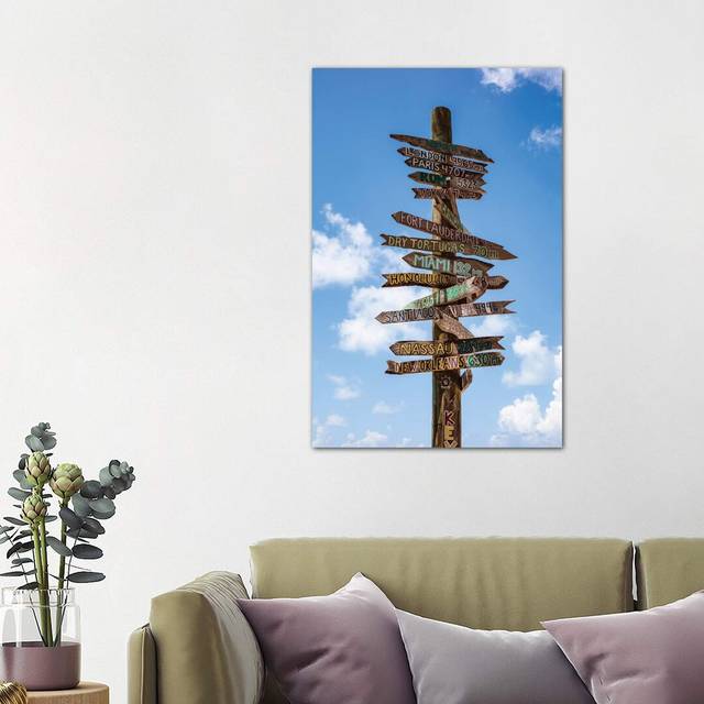 Sign Post, Key West by Matteo Colombo - Wrapped Canvas Photograph Print (101.6 cm H x 66.04 cm W x 3.175 cm D)